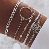 NEWBUY 23 Style Mix Turtle Heart Pearl Wave LOVE Crystal Marble Charm Bracelets for Women Boho Tassel Bracelet Femme Bijoux